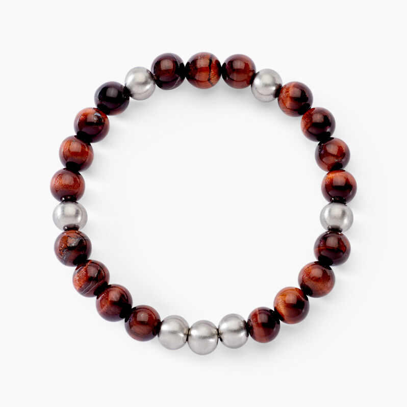 Bracelet Adonis Acier Weiss Oeil De Tigre - Spannringe Herren | OROVIVO