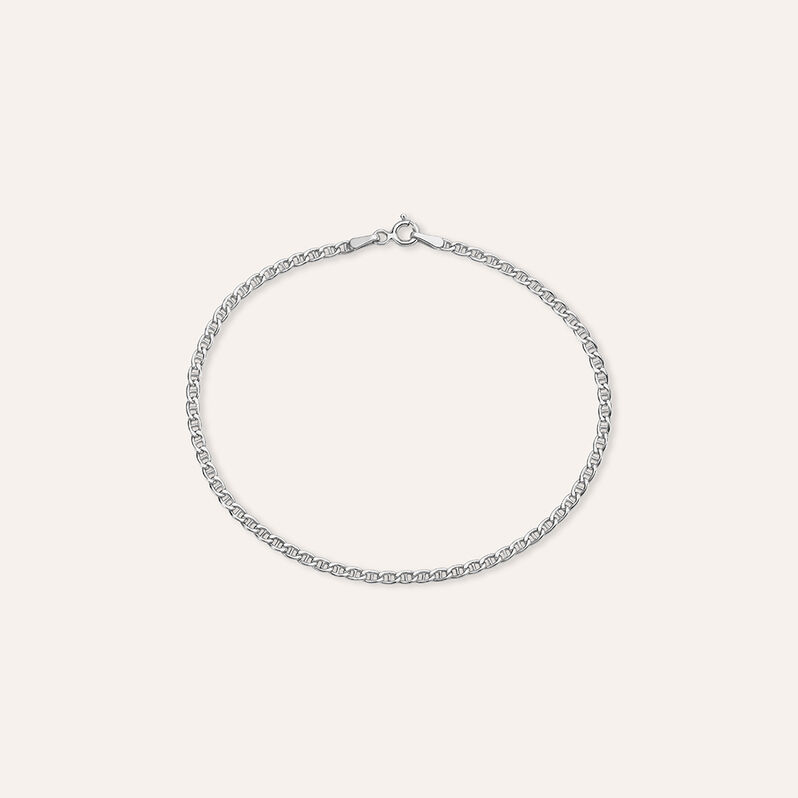 Bracciale Catena L'homme Or Oro Bianco - Spannringe Herren | OROVIVO
