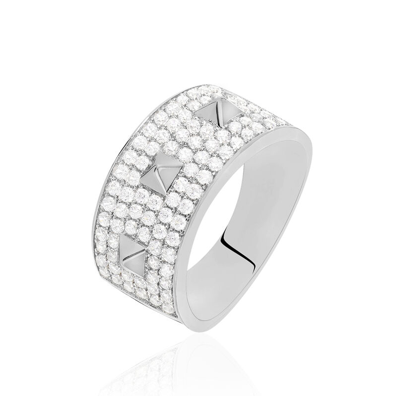 Bague Raika Argent Oxydes Geometriques - Spannringe Damen | OROVIVO