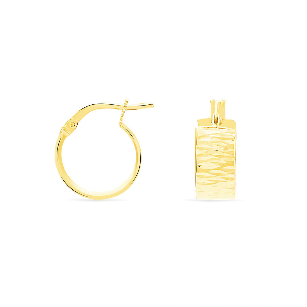 Damen Creolen Gold 375 Facettiert - Creolen Damen | OROVIVO