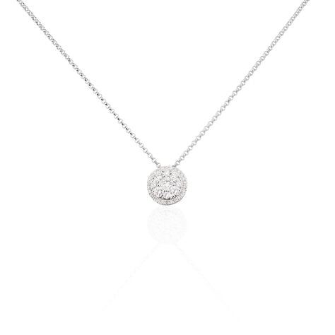 Damen Collier Weißgold 750 Diamant 0,49ct Halb - Halsketten Damen | OROVIVO