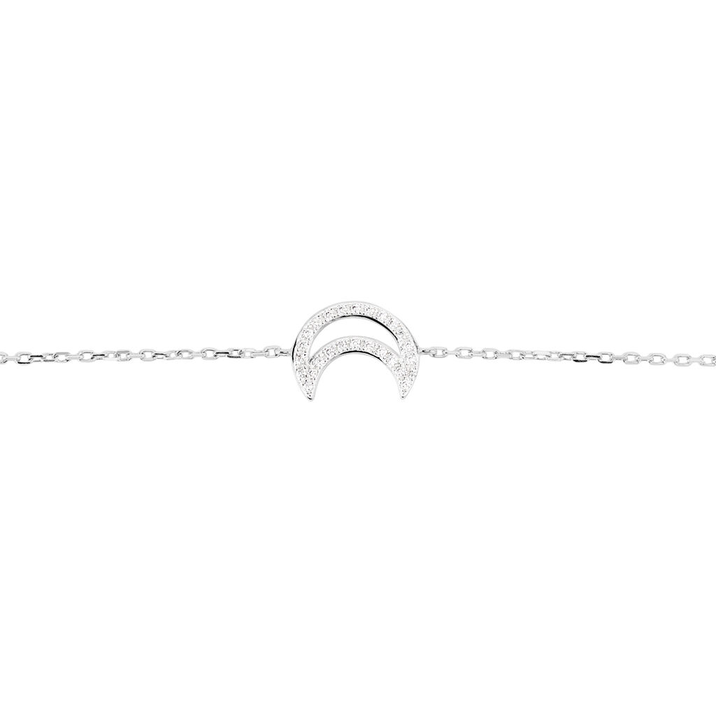 Bracelet Aisha Argent Blanc Oxyde De Zirconium - Spannringe Damen | OROVIVO