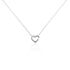 ASHLEY HERZ 19 Damen Collier Silber 925 Zirkonia Weiß 0,03 ct Herz B 1,2 mm