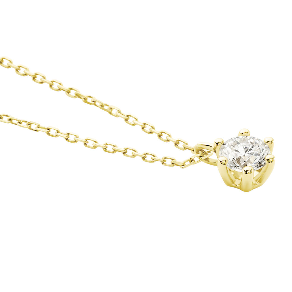 Monopoli Damen Collier Gold 750 (18 Karat) Diamant Wei&szlig; 0,52 ct