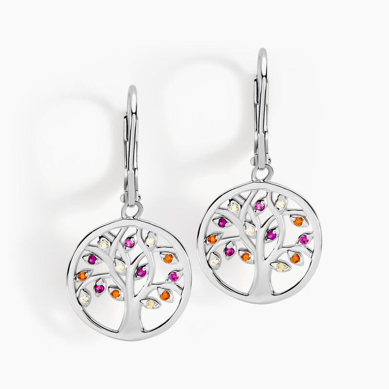 Boucles D'oreilles Pendantes Alive Argent Weiss Oxyde De Zirconium - Spannringe Damen | OROVIVO