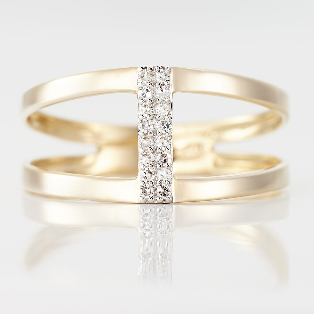 Bague Or Jaune Lucie Diamants - Spannringe Damen | OROVIVO