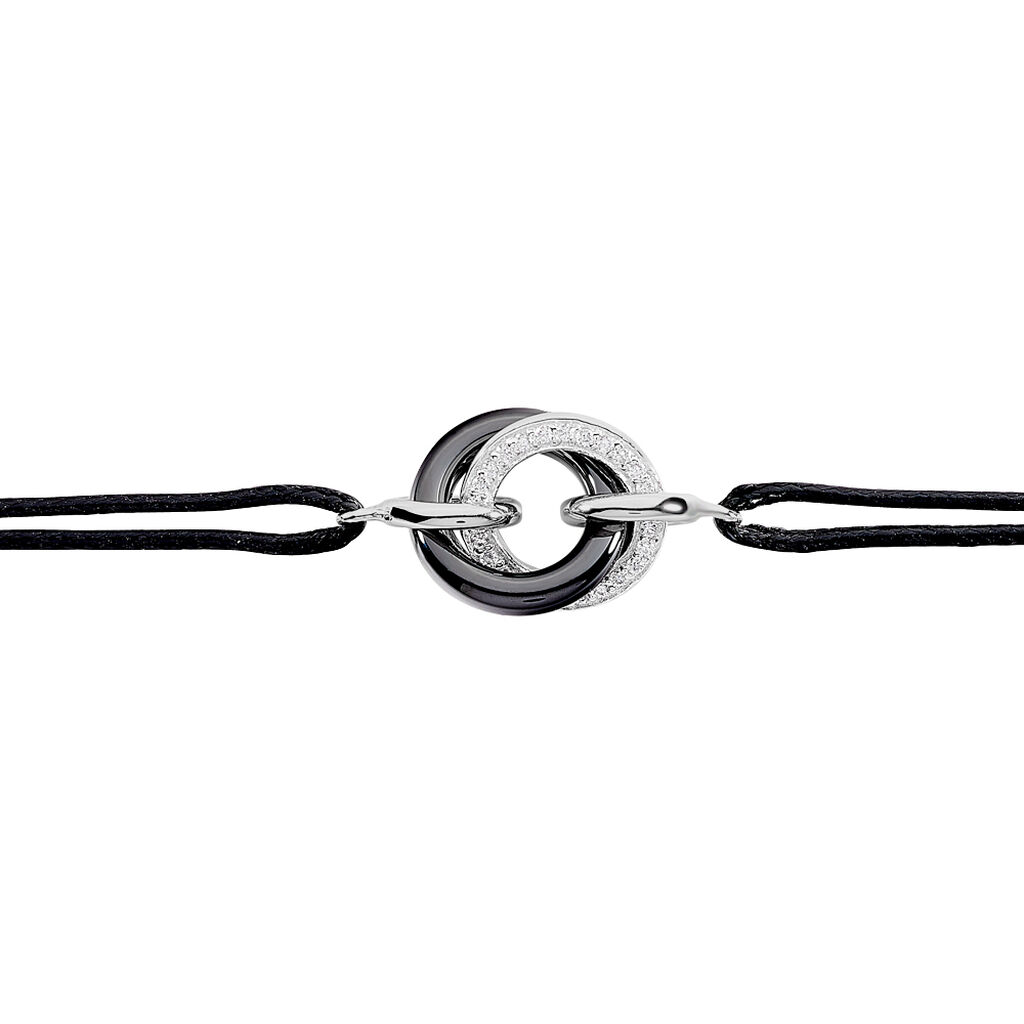 Bracelet You&me Argent Blanc Céramique Et Oxyde De Zirconium - Spannringe Damen | OROVIVO