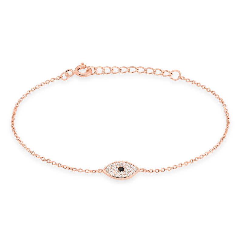 Bracelet Argent Rose Eldia œil Oxydes - Spannringe Damen | OROVIVO