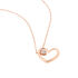 Damen Halskette Roségold 375 Diamanten 0,015ct Herz - Herzketten Damen | OROVIVO