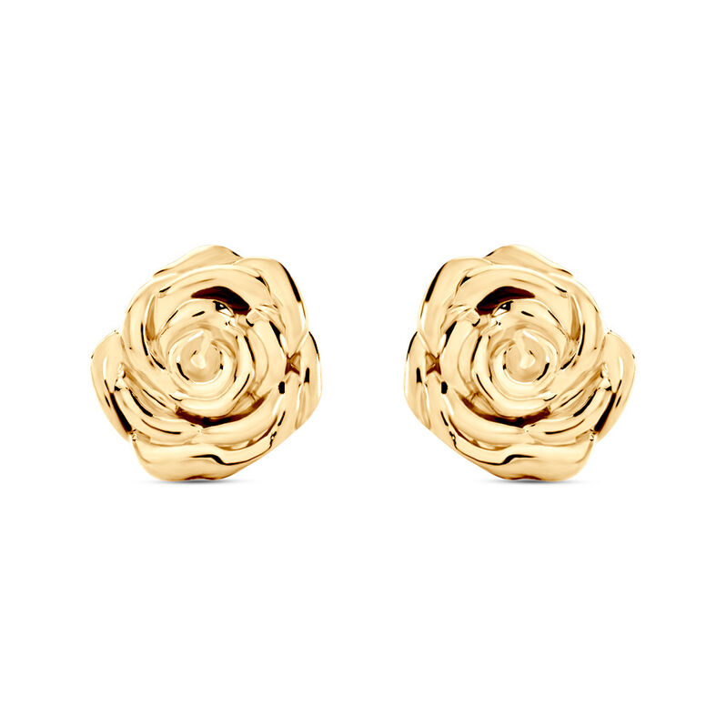 Boucles D'oreilles Puces Fioralba Plaqué Or Jaune - Spannringe Damen | OROVIVO