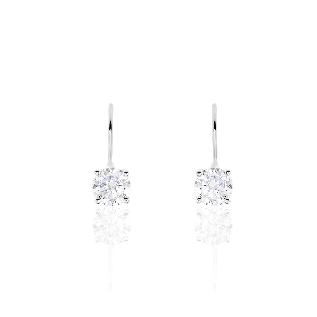 Damen Ohrringe Lang Silber 925 Zirkonia  - Ohrhänger Damen | OROVIVO