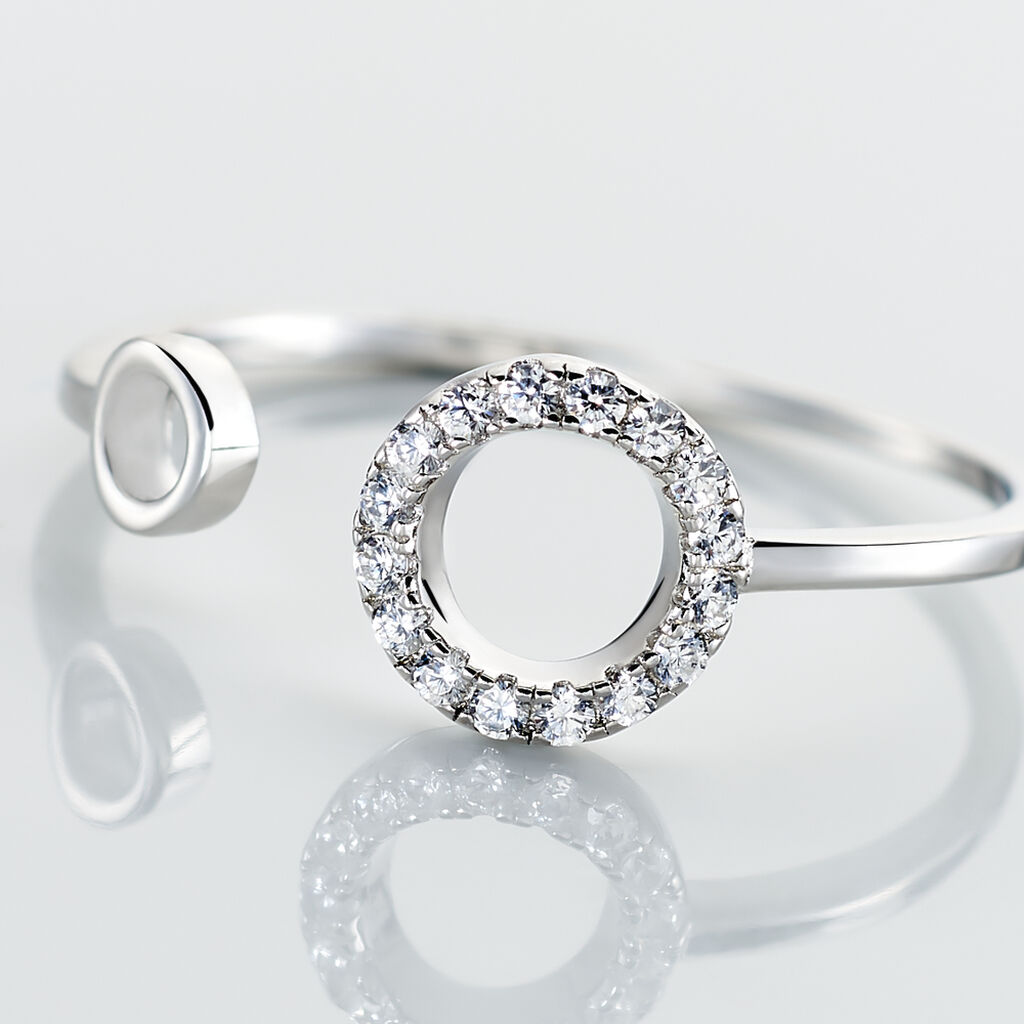 Bague Andria Argent Blanc Oxyde De Zirconium - Spannringe Damen | OROVIVO