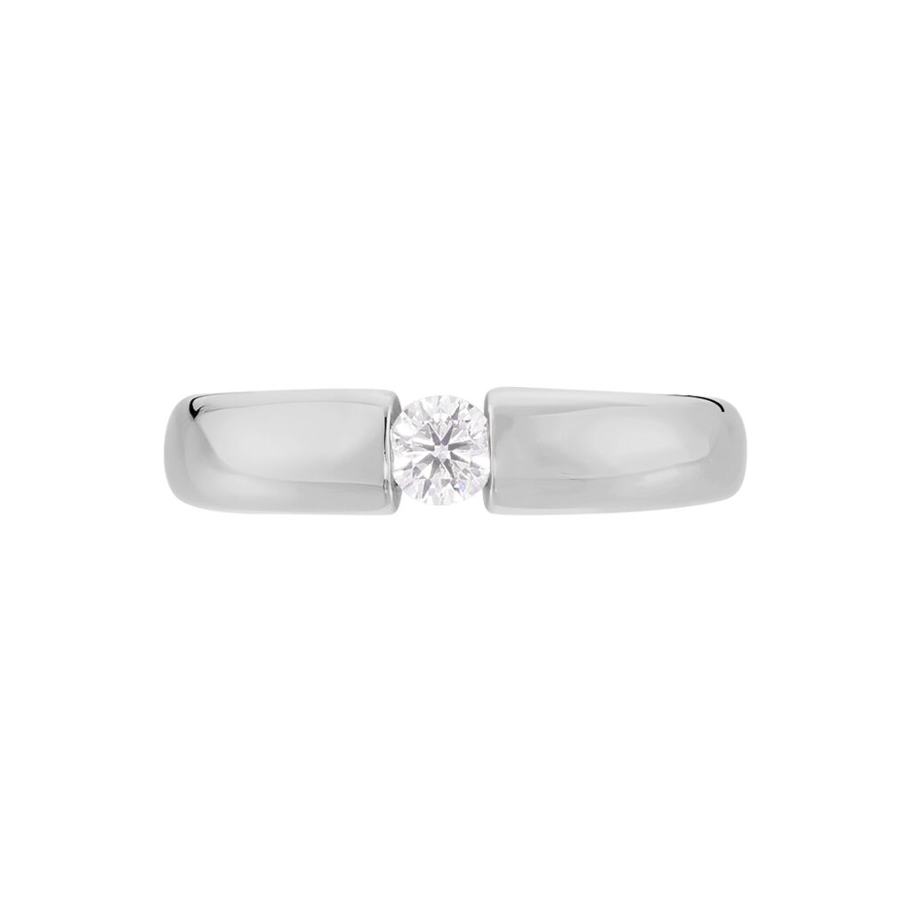Lisboa Damen Ring Wei&szlig;gold 750 (18 Karat) Diamant Wei&szlig; 0,2 ct