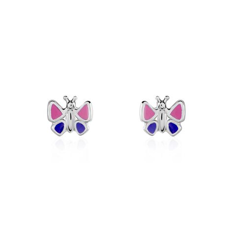 Kinder Ohrstecker Silber 925 Schmetterling Lila - Ohrstecker Kinder | OROVIVO