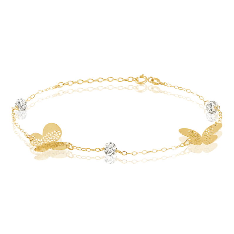 Bracelet Kamylia Or Jaune Strass - Spannringe Damen | OROVIVO