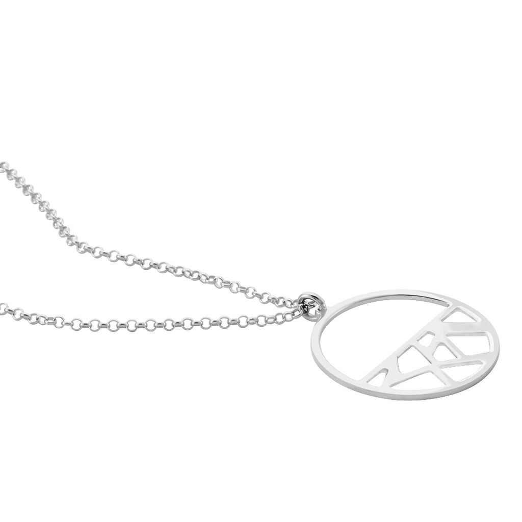 VYARNA Damen Collier Silber Silber 925 Perlmutt Wei&szlig; Kreis