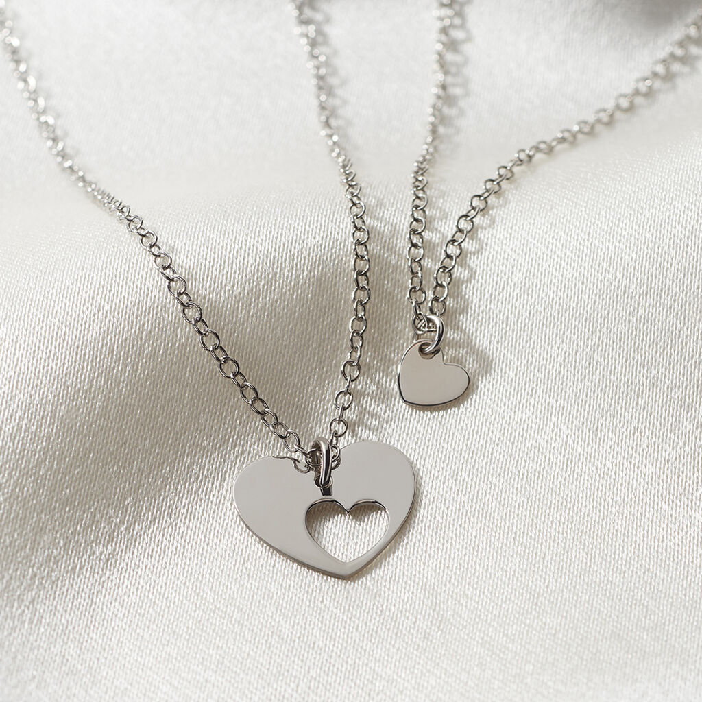 NAOMIE Damen Collier Silber 925 Herz B 1,5 mm