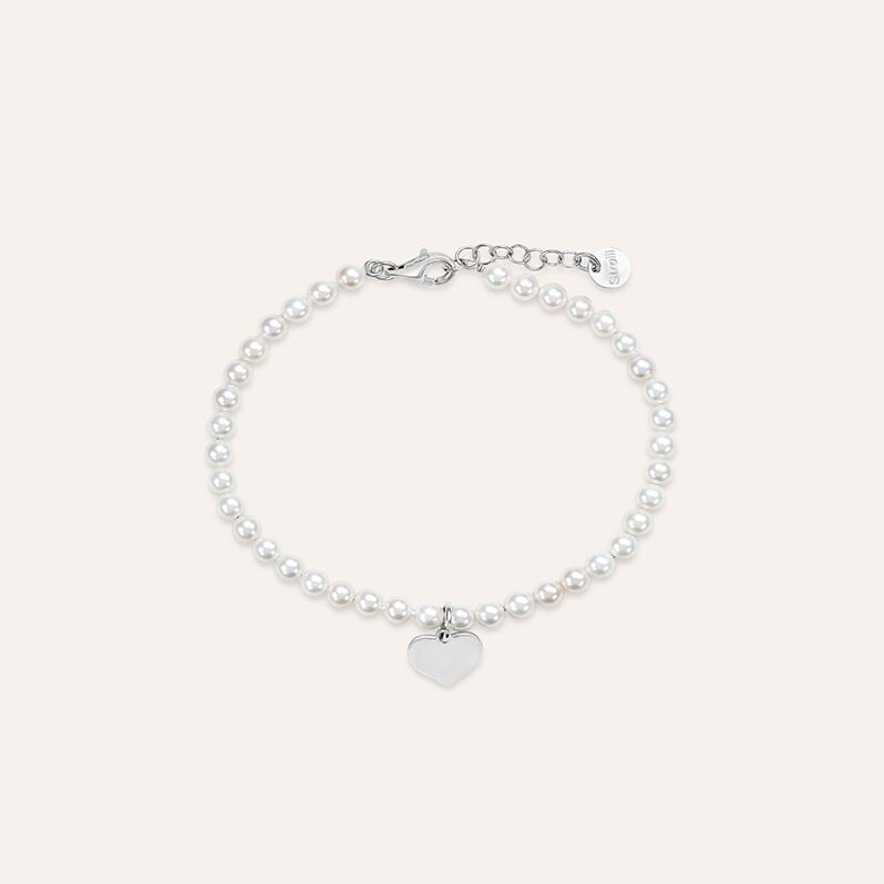 Bracciale Silver Pearls Argento Rodiato Perla sintentica - Spannringe Damen | OROVIVO