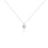 Damen Collier Silber 925 Zirkonia Weiß 0,03 ct Herz B 1,4 mm