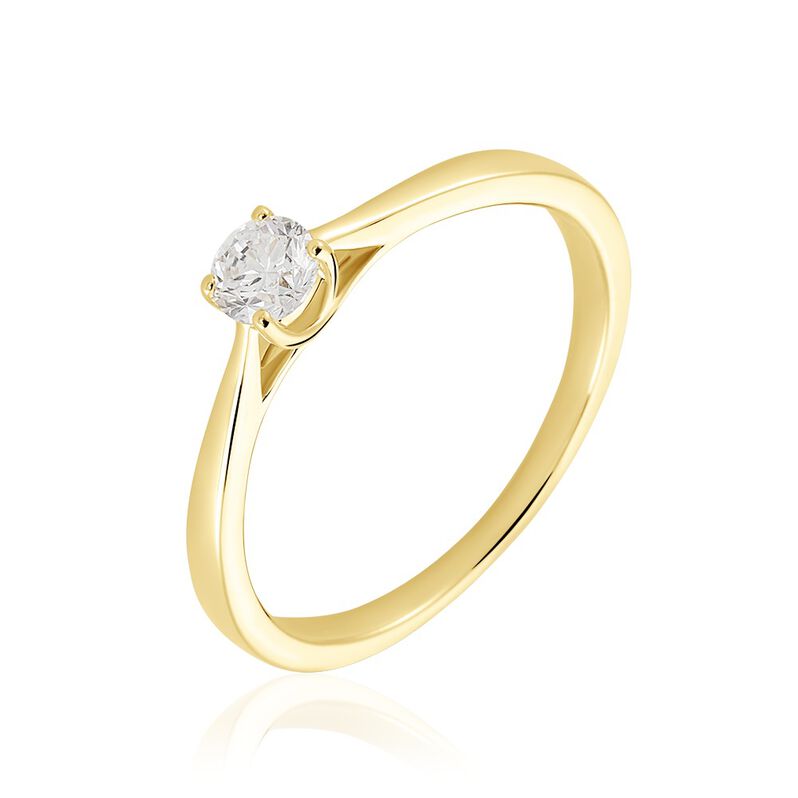 VICTORIA Damen Ring Gold 585 (14 Karat) Diamant Wei&szlig; 0,26 ct - Verlobungsringe Damen | OROVIVO