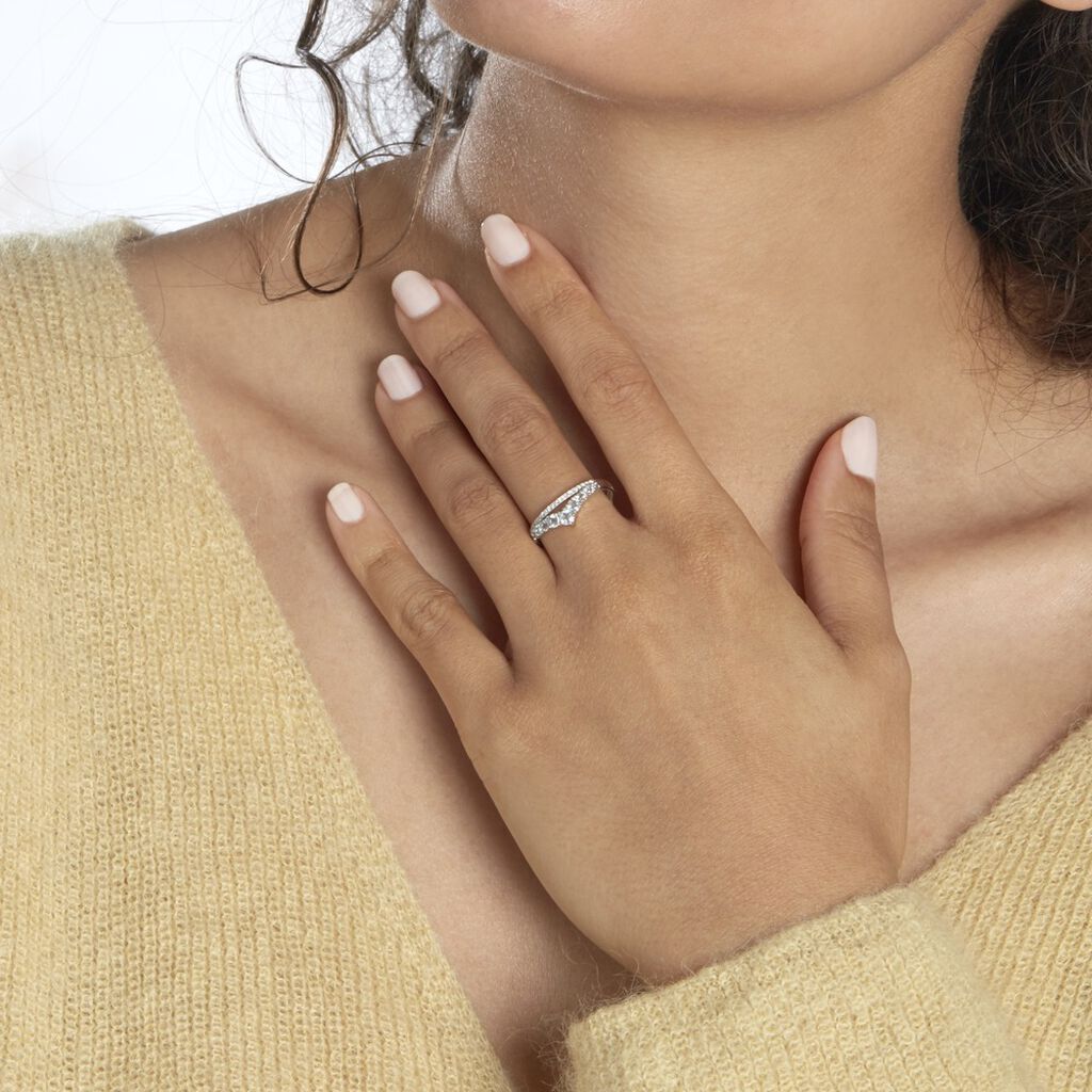 Bague Marine Or Blanc Topaze - Spannringe Damen | OROVIVO