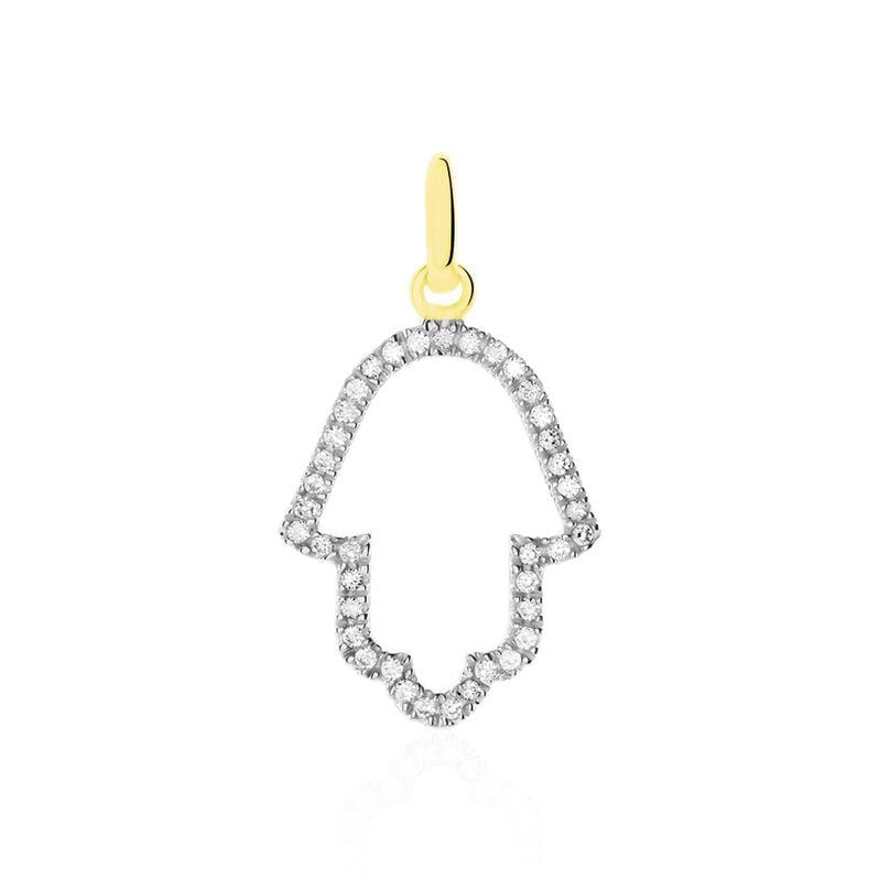 Pendentif Darel Or Jaune Oxyde De Zirconium - Spannringe Damen | OROVIVO