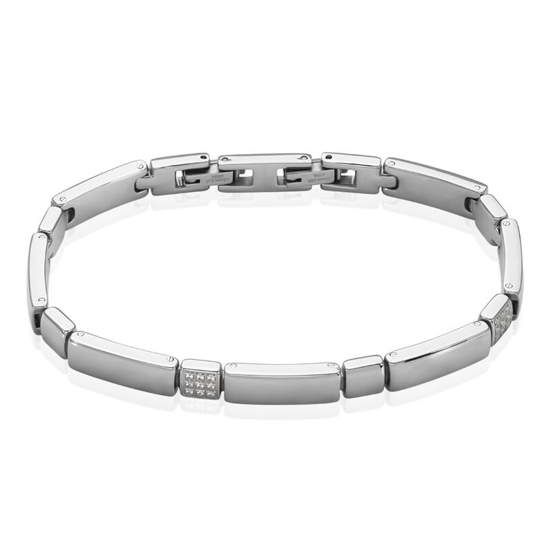 REKA Damen Armband Edelstahl Zirkonia Wei&szlig; B 5 mm - Armb&auml;nder Damen | OROVIVO