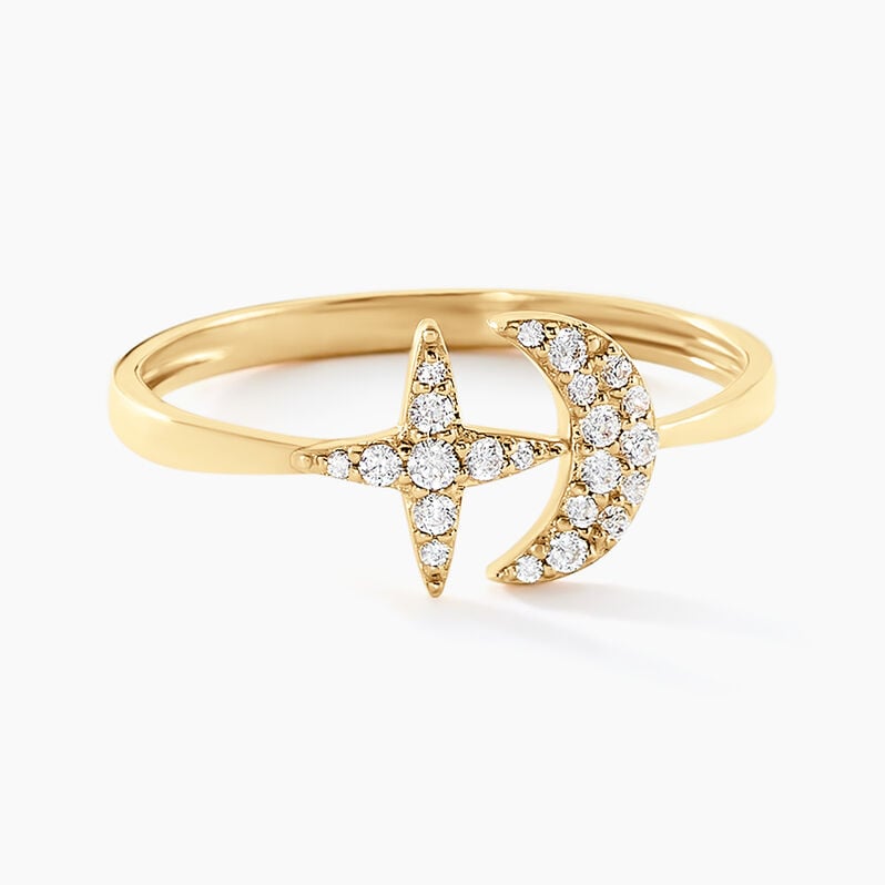 Bague Sterling Or Jaune Oxyde De Zirconium - Spannringe Damen | OROVIVO
