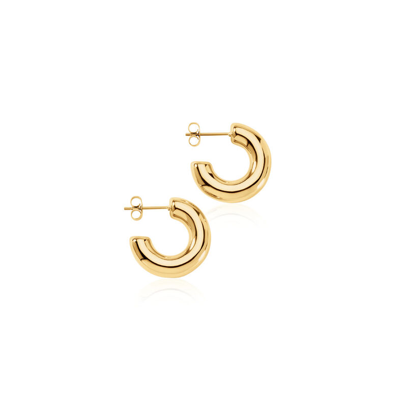 Damen Creolen Edelstahl vergoldet Serenity 10,00mm - Creolen Damen | OROVIVO