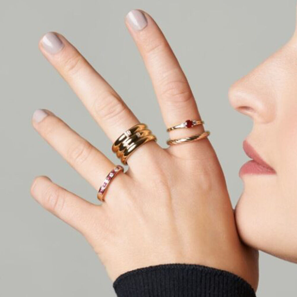 Damenring Gold 375 gedreht Croissant - Ringe Damen | OROVIVO