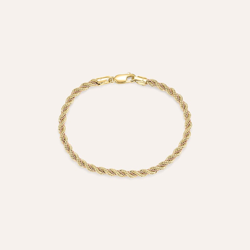 Bracciale Catena Colette Oro Bicolore Giallo / Rosa - Spannringe Damen | OROVIVO