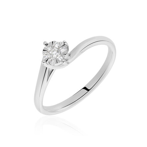 Damen Ring Weißgold 750 Diamant 0,13ct Petali  - Verlobungsringe Damen | OROVIVO