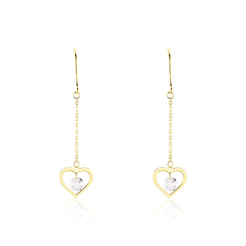 Boucles D'oreilles Pendantes Or Jaune Maximiliane Oxyde De Zirconium - Spannringe Damen | OROVIVO