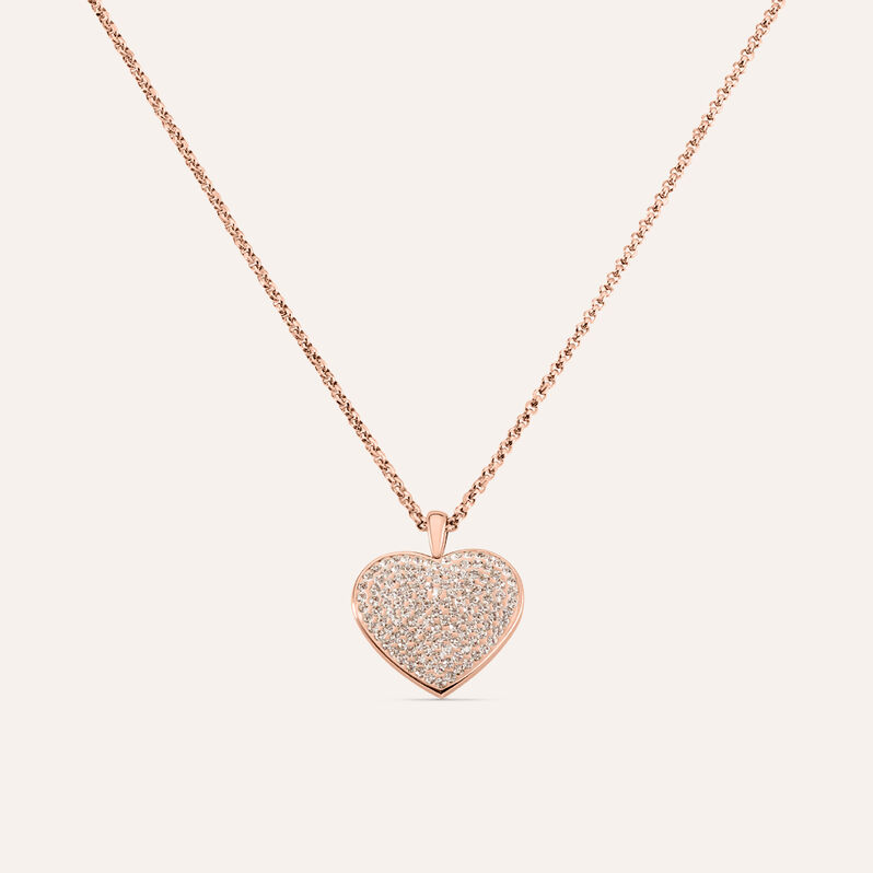 Collana Aura Acciaio Rosa Cristallo - Spannringe Damen | OROVIVO