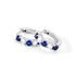 BEATRICE Damen Creolen Silber 925 Synthetischer Stein Blau 0,680 ct Kreis
