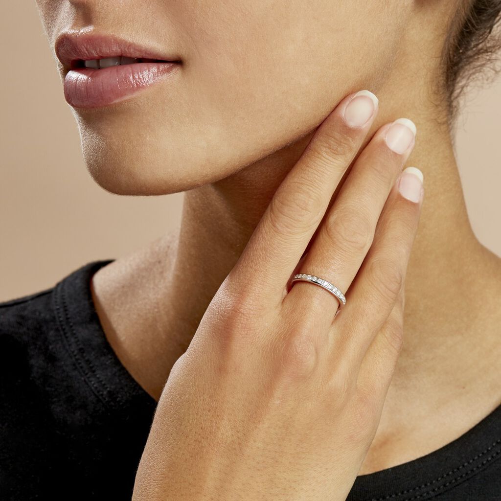 Alliance Laurie Tour Complet Or Blanc Diamant - Spannringe Damen | OROVIVO