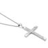 Damen Collier Silber 925 Zirkonia Wei&szlig; Religi&ouml;ses Kreuz B 20,35 mm