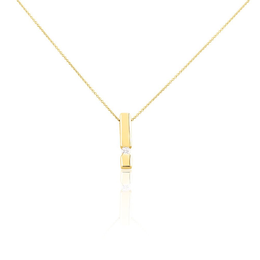 Damen Collier Gold 585 Diamant 0,1ct Sanina - Halsketten Damen | OROVIVO