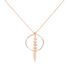 AUXANNE Damen Collier Silber rosevergoldet 925 Blatt