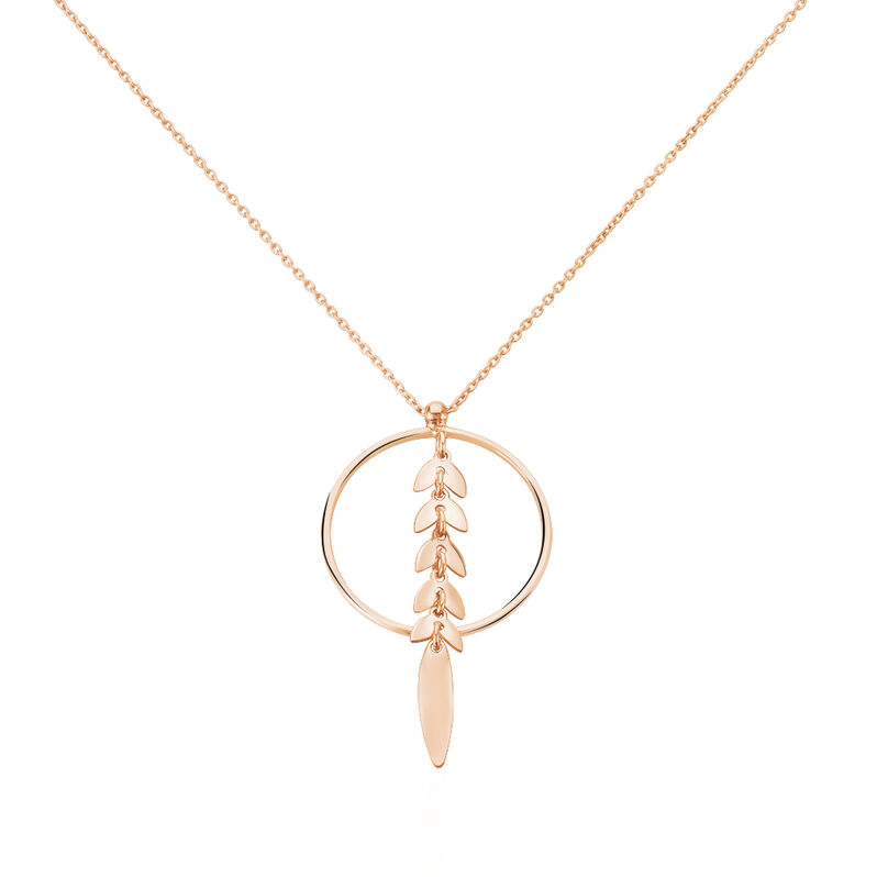 AUXANNE Damen Collier Silber rosevergoldet 925 Blatt - Halsketten Damen | OROVIVO