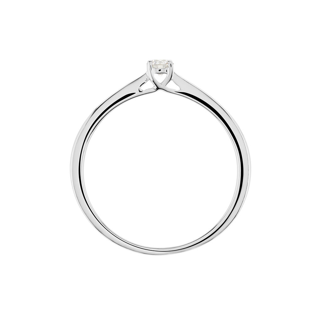 Damen Ring Weißgold 585 Diamant 0,11ct Victoria  - Ringe mit Stein Damen | OROVIVO