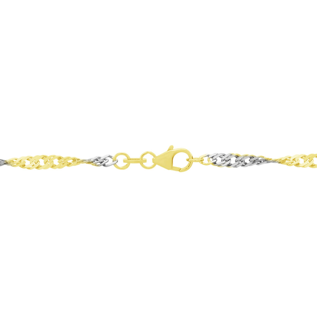 SINGAPUR 7 Damen Kette Gold Bicolor 375 (9 Karat) B 2,9 mm - Halsketten Damen | OROVIVO