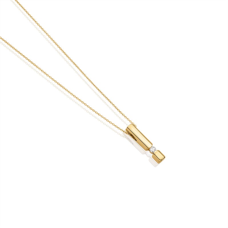 SANINA Damen Collier Gold 585 (14 Karat) Diamant Wei&szlig; 0,04 ct - Halsketten Damen | OROVIVO