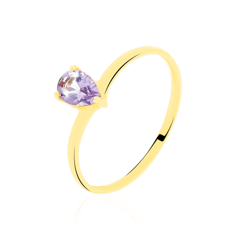 Bague Mathumitha Or Jaune Amethyste - Spannringe Damen | OROVIVO