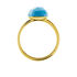 LORA Damen Ring Silber vergoldet 925 Türkis Türkis 2,37 ct