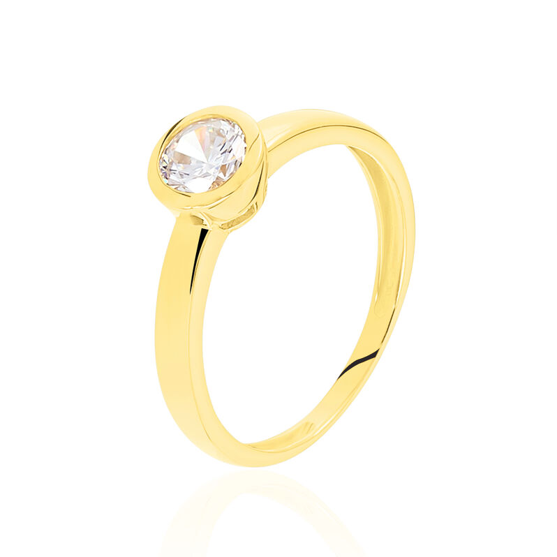 ZARGE Damen Ring Gold 375 (9 Karat) Zirkonia Wei&szlig; 0,940 ct B 19 mm - Verlobungsringe Damen | OROVIVO