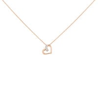 Damen Collier Silber rosevergoldet 925 Zirkonia Herz Ashley Herz