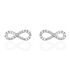 CLELIA INFINITY Damen Ohrstecker Silber 925 Zirkonia Weiß Unendlichkeit