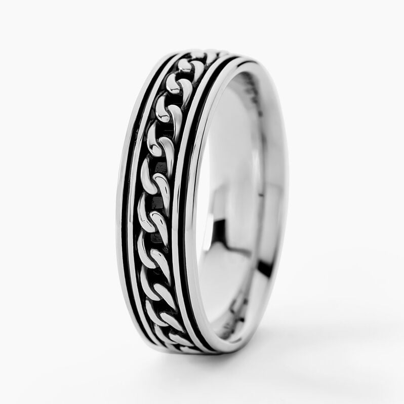 Bague Balthazar Argent Blanc - Spannringe Herren | OROVIVO