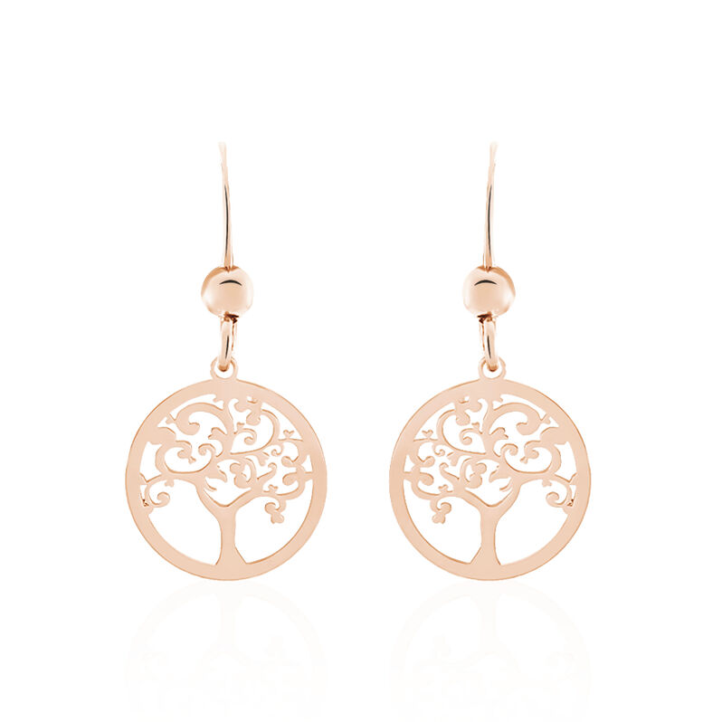 Boucles D'oreilles Argent Rose Arbre - Spannringe Damen | OROVIVO